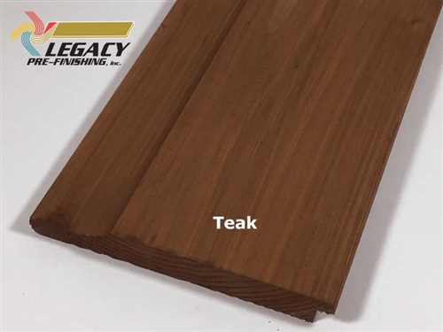 Prefinished Cedar Dutch German Lap Siding - Teak Stain