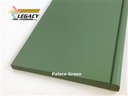 Prefinished Cypress Beaded Bevel Lap Siding prefinished in a dark green solid color called palace green