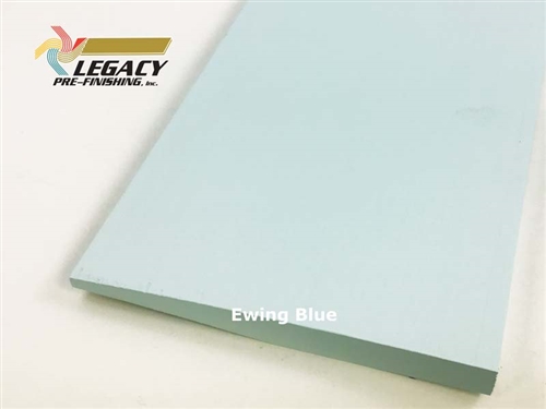 Prefinished Cypress Bevel Back Lap Siding prefinished in a historical light blue color called Ewing Blue