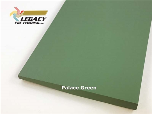 Prefinished Cypress Bevel Back Lap Siding prefinished in a historical dark green color called palace green