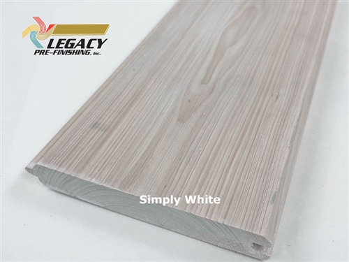 Cypress Prefinished Tongue And Groove V-Joint Boards - Simply White