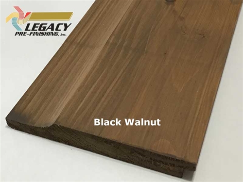 Prefinished Cypress Dutch Lap Siding - Black Walnut Stain