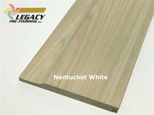 Prefinished Cypress Dutch German Lap Siding - Nantucket White Stain