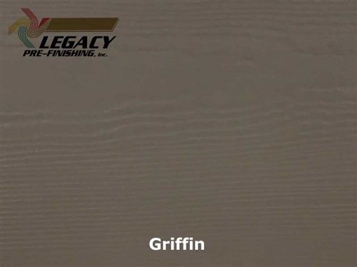 James Hardie fiber cement lap siding custom finished in a dark gray/brown color called Griffin