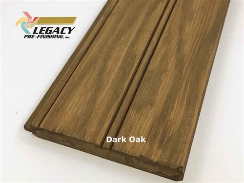 Prefinished Pine Tongue and Groove Beadboard - Dark Oak