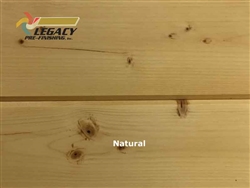 Spruce Prefinished Tongue and Groove V-Joint Boards - Natural Stain