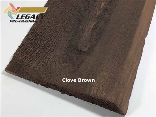 Prefinished Haida Wavy Edge Cedar Siding - Clove Brown Stain