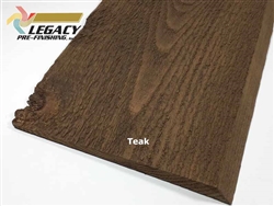 Prefinished Haida Wavy Edge Cedar Siding - Teak Stain