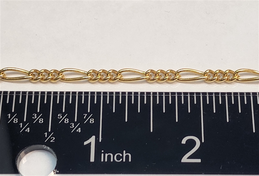 14K Gold Filled Chain - #3 - Figaro Chain