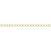 14K Gold Filled Chain - #6 - 3.3mm Flat Cable chain