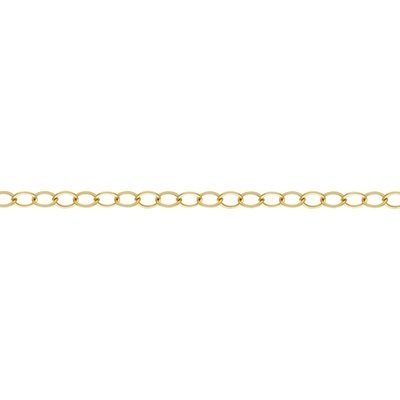14K Gold Filled Chain - #6 - 3.3mm Flat Cable chain