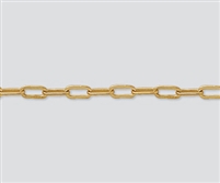 14K Gold Filled Chain - #7 - 6mm x 2.5mm Flat Drawn Cable chain