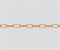 14K Rose Gold Filled chain - #1 - 6mm x 2.5mm Flat Drawn Cable chain