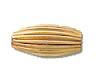 14kt Gold Filled Corrugated Oval Bead - 4.5mm x 10mm - 1.5mm Hole Size