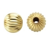 14kt Gold Filled Corrugated Round Bead - 5mm - 1mm Hole Size