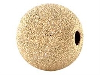 14kt Gold Filled Frosted Round Bead - 10mm - 2mm Hole Size