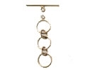 14kt Gold Filled 3-Ring Adjustable Toggle Clasp - 10mm