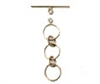 14kt Gold Filled 3-Ring Adjustable Toggle Clasp - 12mm