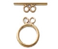 14kt Gold Filled 2-Strand Smooth Toggle Clasp - 15mm