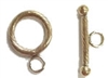 14kt Gold Filled Brushed Twisted Toggle Clasp