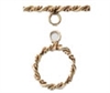 14kt Gold Filled Double Twist Toggle Clasp- 16mm