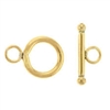 14kt Gold Filled Smooth Round Toggle Clasp - 12mm