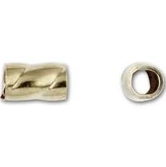 14kt Gold Filled Twisted Crimp Tube - 2mm x 3mm