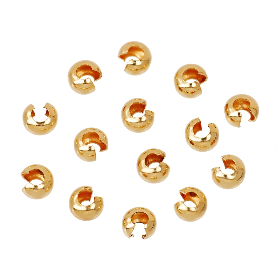 14kt Gold Filled Smooth Crimp Cover - 2.5mm
