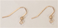 14K Gold Filled Fish Hook with 3mm frosted bead