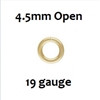 14KGF Open Jump Ring- 4.5mm, 19ga