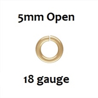 14KGF Open Jumprings- 5mm, 18ga