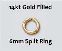 14KGF Split Ring-6mm
