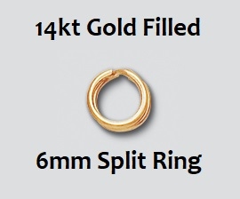 14KGF Split Ring-6mm