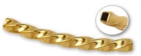 14kt Gold Filled Twisted Curved Tube- 1.5mm x 10mm