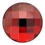 10mm Flatback Round Chessboard Red Magma