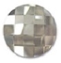 14mm Flatback Round Chessboard Silver Shade