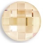 30mm Flatback Round Chessboard Golden Shadow