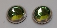 20ss Flatback Rimset Rhinestone HOTFIX Silver/Peridot