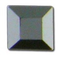 4mm Flatback Square Jet Hematite