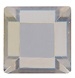 4mm Flatback Square Silver Shade