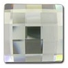 12mm Flatback Square Chessboard Silver Shade