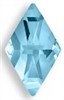 10 x 6mm Flatback Rhombus Aquamarine