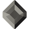Swarovski 10 x 8.4mm Concise Hexagon Flat Back - Hematite