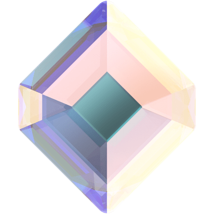 Swarovski 5 x 4.2mm Concise Hexagon Flat Back - Crystal AB