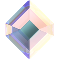 Swarovski 6.7 x 5.6mm Concise Hexagon Flat Back - Crystal AB
