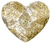 Swarovski 6mm Heart flat back- Gold Patina