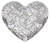 Swarovski 6mm Heart flat back- Silver Patina