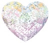 Swarovski 6mm Heart flat back- White Patina