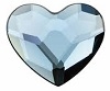 Swarovski 6mm Heart flat back- Denim Blue