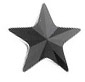 5mm Star flat back- Jet Hematite